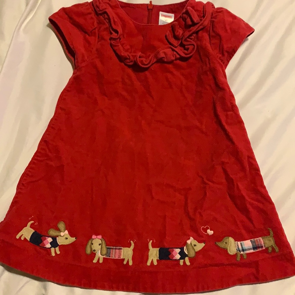 2/$10 Gymboree red dachshund print dress